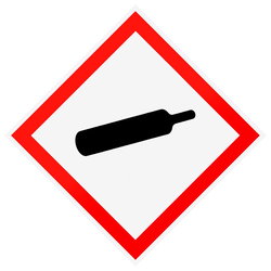 FAROPIKTOGRAM GASER UNDER TRYCK DEKAL 100X100MM TRA089T