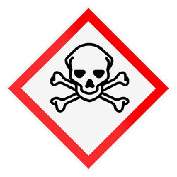 FAROPIKTOGRAM GIFTIGA ÄMNEN DEKAL 100X100MM TRA095T