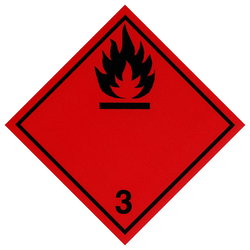 DEKAL BRANDFARLIGA VÄTSKOR NR 3 100X100MM TRA112T