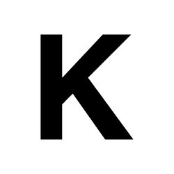 KLISTERMÄRKE BOKSTAV K 100MM TRIK100K