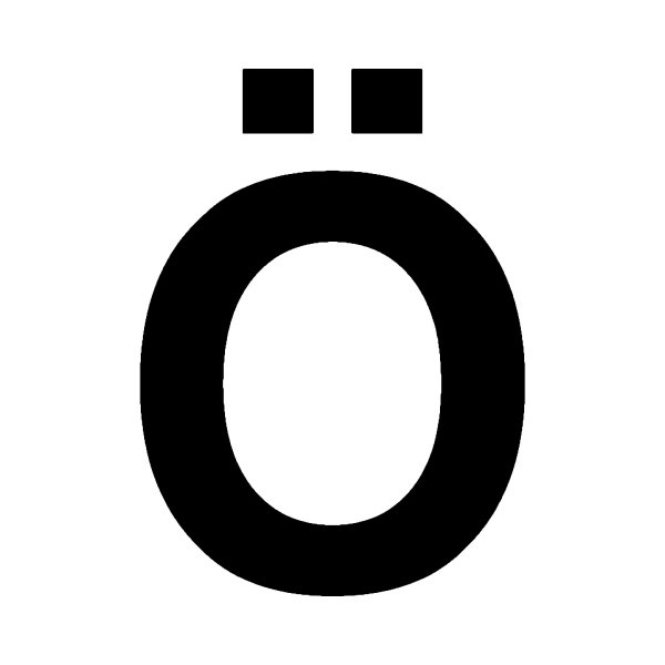 DETACHABLE LETTER Ö 100MM STICKER - TRIK100OE - IKH