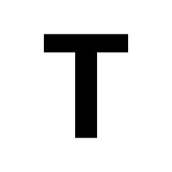 KLISTERMÄRKE BOKSTAV T 100MM TRIK100T