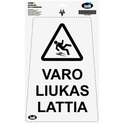 DEKAL TILL GOLVSKYLT "VARO LIUKAS LATTIA" TRJSP0001-1