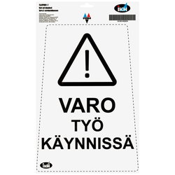 DEKAL TILL GOLVSKYLT "VARO TYÖ KÄYNNISSÄ" TRJSP0001-2