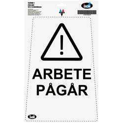 DEKAL TILL GOLVSKYLT "ARBETE PÅGÅR" TRJSP0002-2