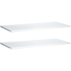 HYLLA STÅL 800X300MM 2ST VIT TT11361