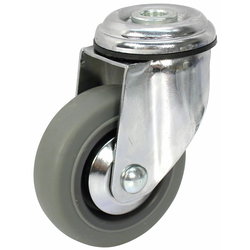 LÄNKHJUL SVÄNGBAR 80MM GRÅ XPS08024H