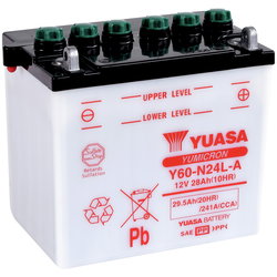 BATTERI YUASA MC 29,5AH -+ 184X124X175 Y60-N24L-A