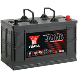 BATTERI YUASA 112AH SHD -+ 346X173X234 YBX3665