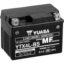 BATTERI YUASA MC 3,2AH AGM -+  114X 71X86 YTX4L-BS